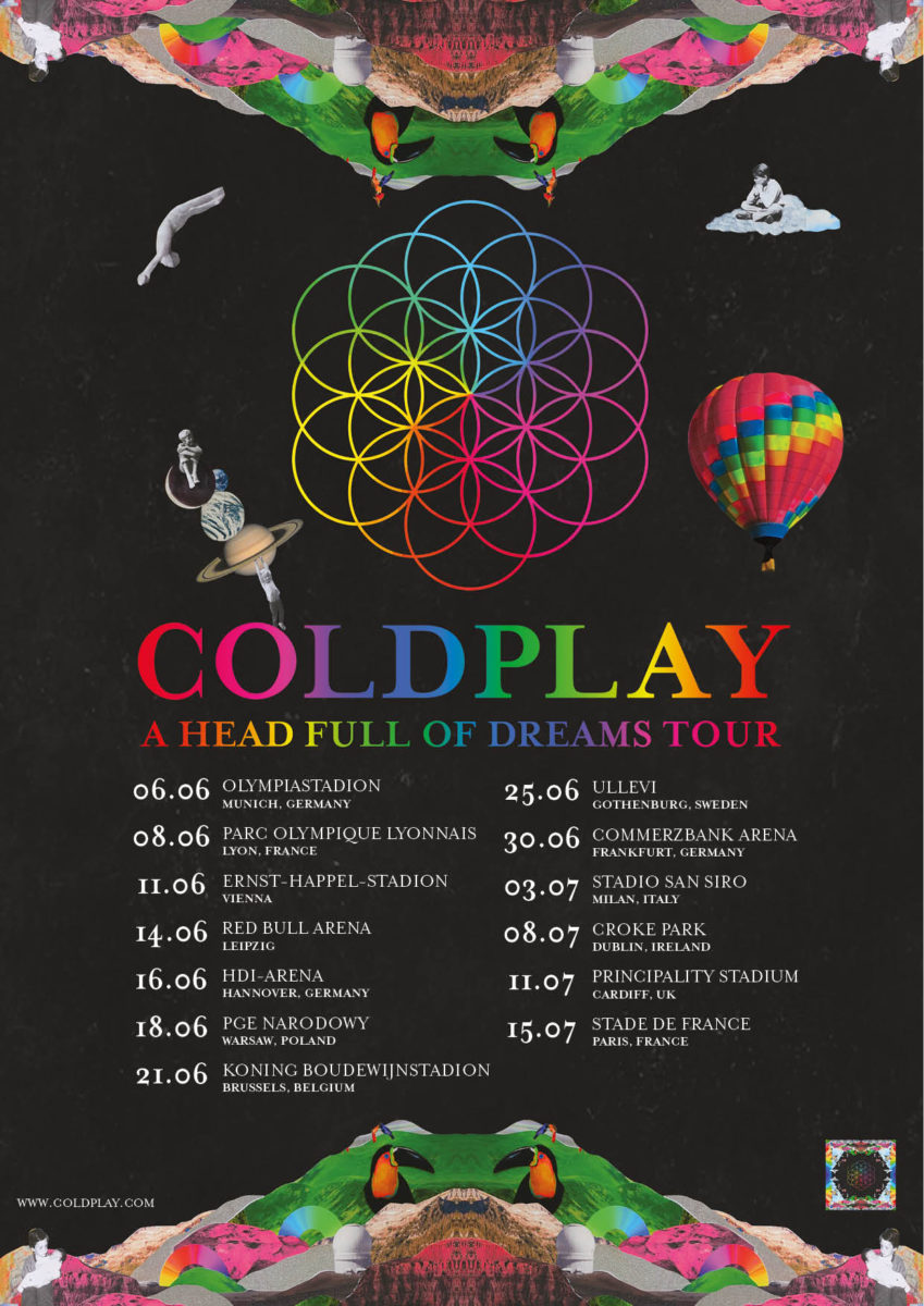 2017 European dates announced! | Coldplay