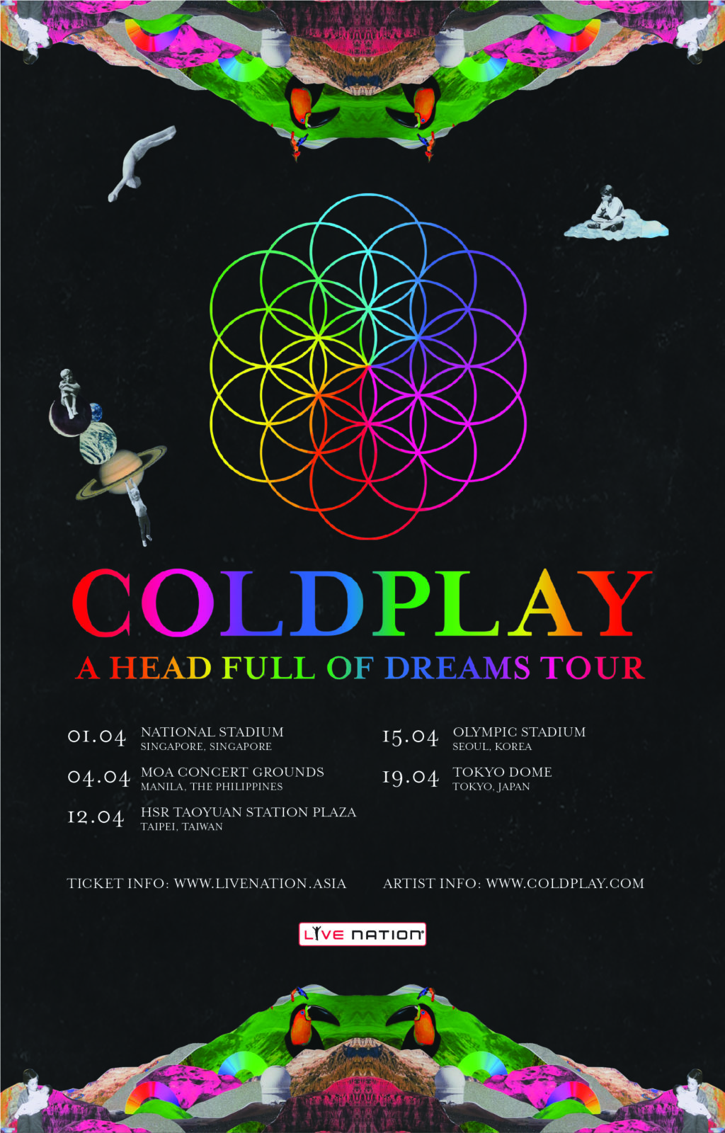 Asian tour announced Coldplay