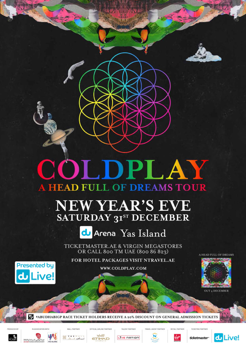 Abu Dhabi show on New Year’s Eve Coldplay