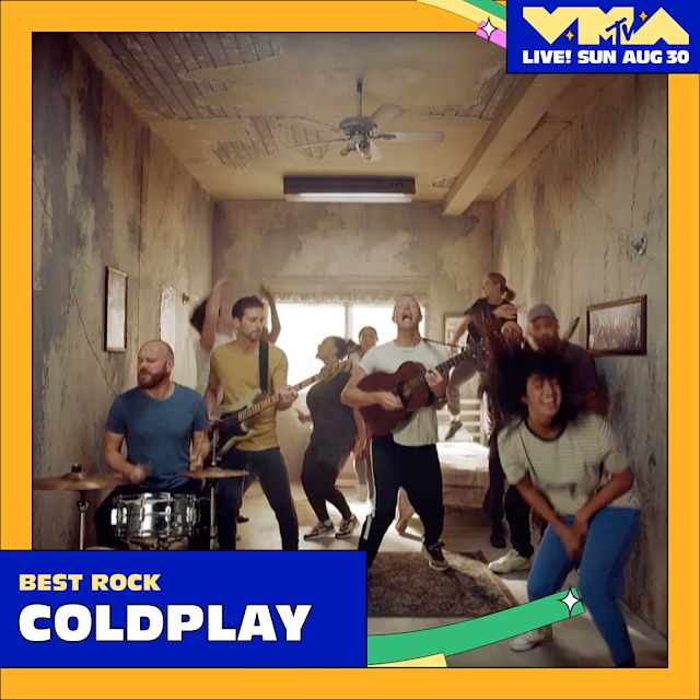 Coldplay Coldplay up for Best Rock at MTV VMAs