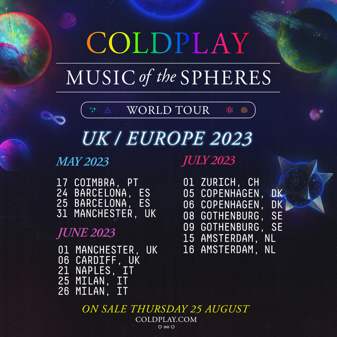 coldplay europe tour 2023 ticketmaster